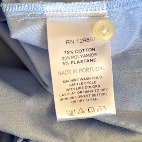 the Shirt by Rochelle Behrens Sz XS shirt dress Light Blue Button-Down NWT - Picture 9 of 9